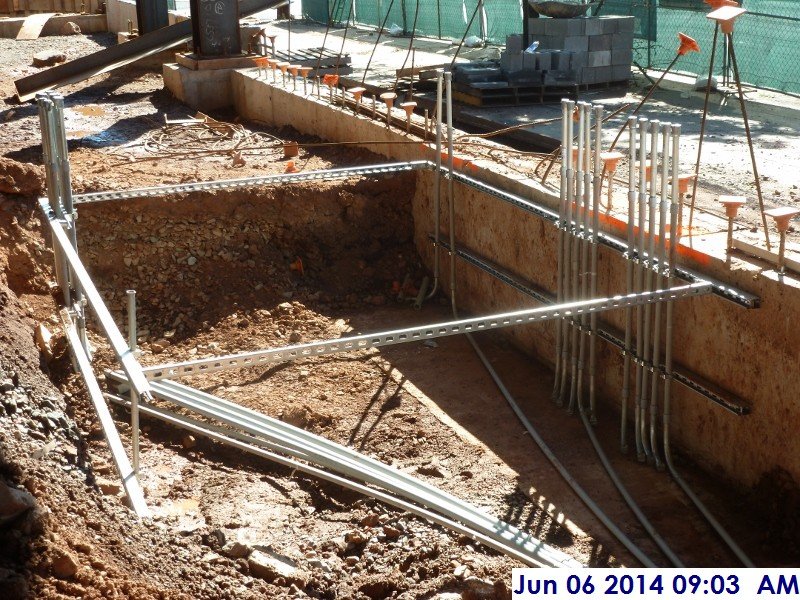 Underground roughing at Sprinkler Valve Room (153A) Facing South-East (800x600)